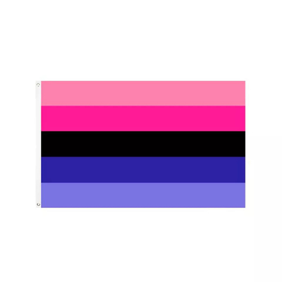 Bandeira de impressão digital arco-íris LGBT 3x5 pés 100D poliéster bandeira de progresso