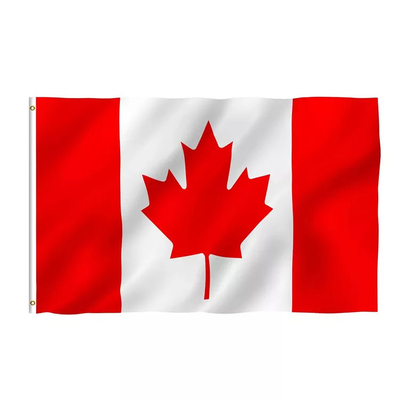 bandeiras do mundo do poliéster de 150cmx90cm que penduram a bandeira de país de Canadá do estilo